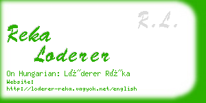 reka loderer business card